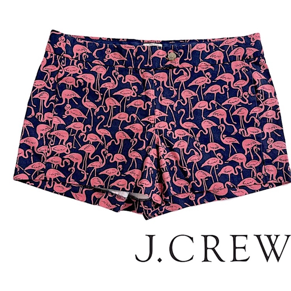 JCrew City Fit Flamingo shorts
